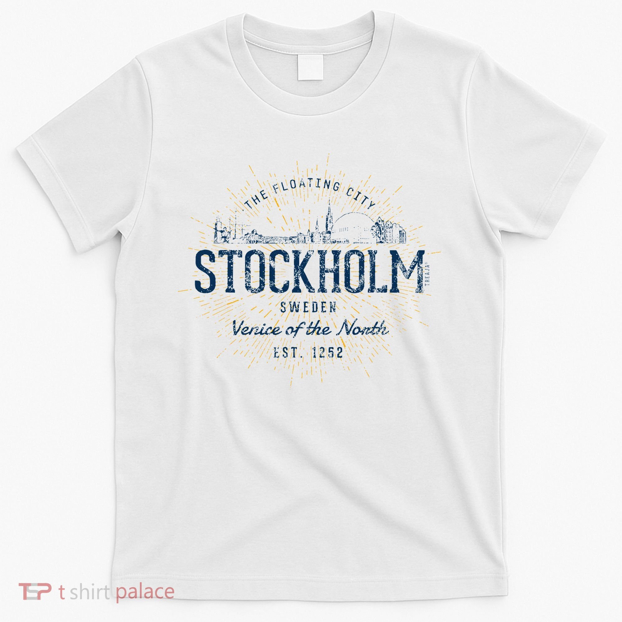 Sweden Retro Style Vintage Stockholm T-Shirt