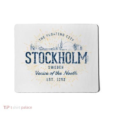 Sweden Retro Style Vintage Stockholm Mousepad