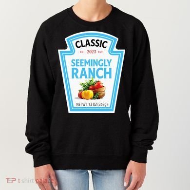 Seemingly Ranch Sauce Dressing Halloween Costume Matching Women's Sweatshirt