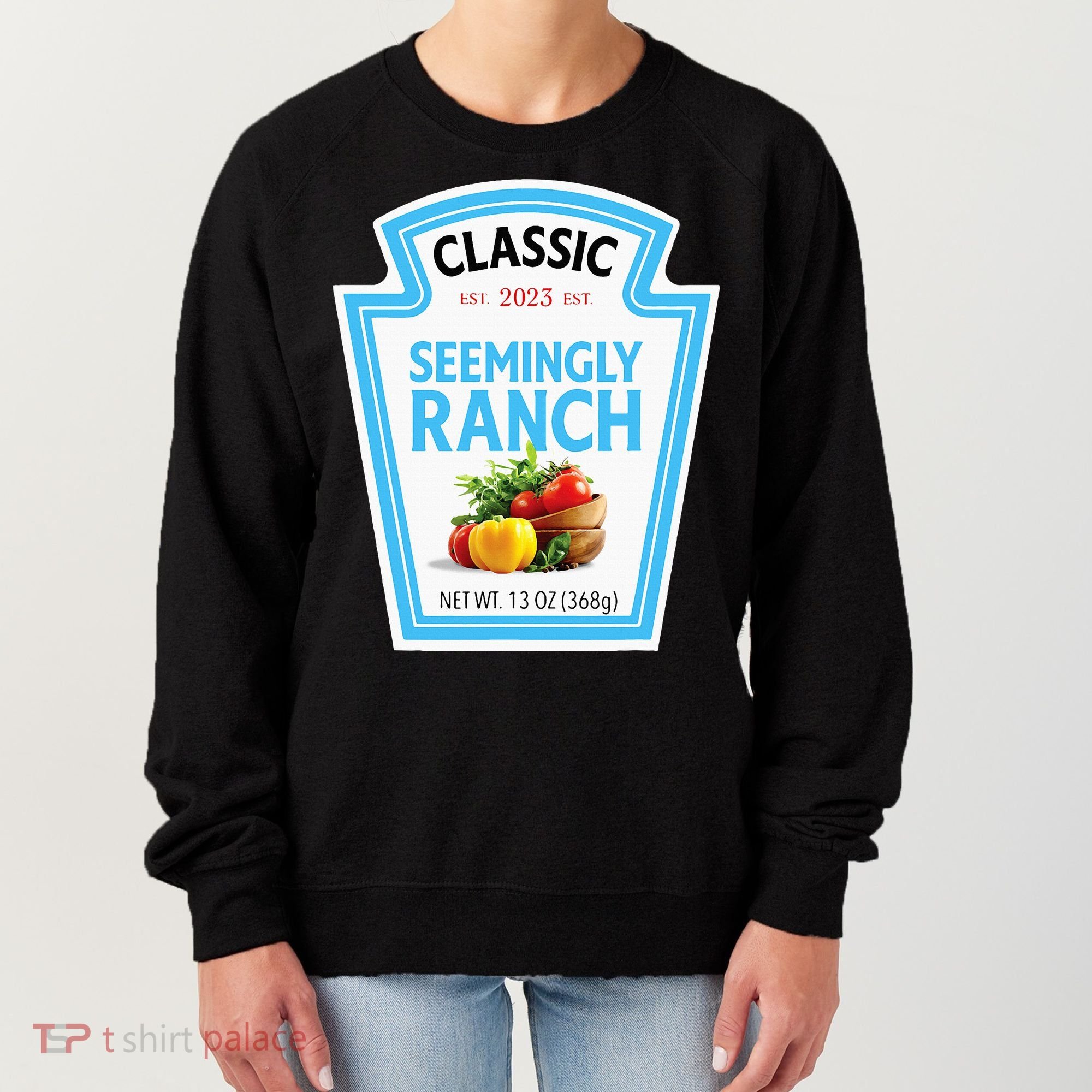 Seemingly Ranch Sauce Dressing Halloween Costume Matching Women's Sweatshirt