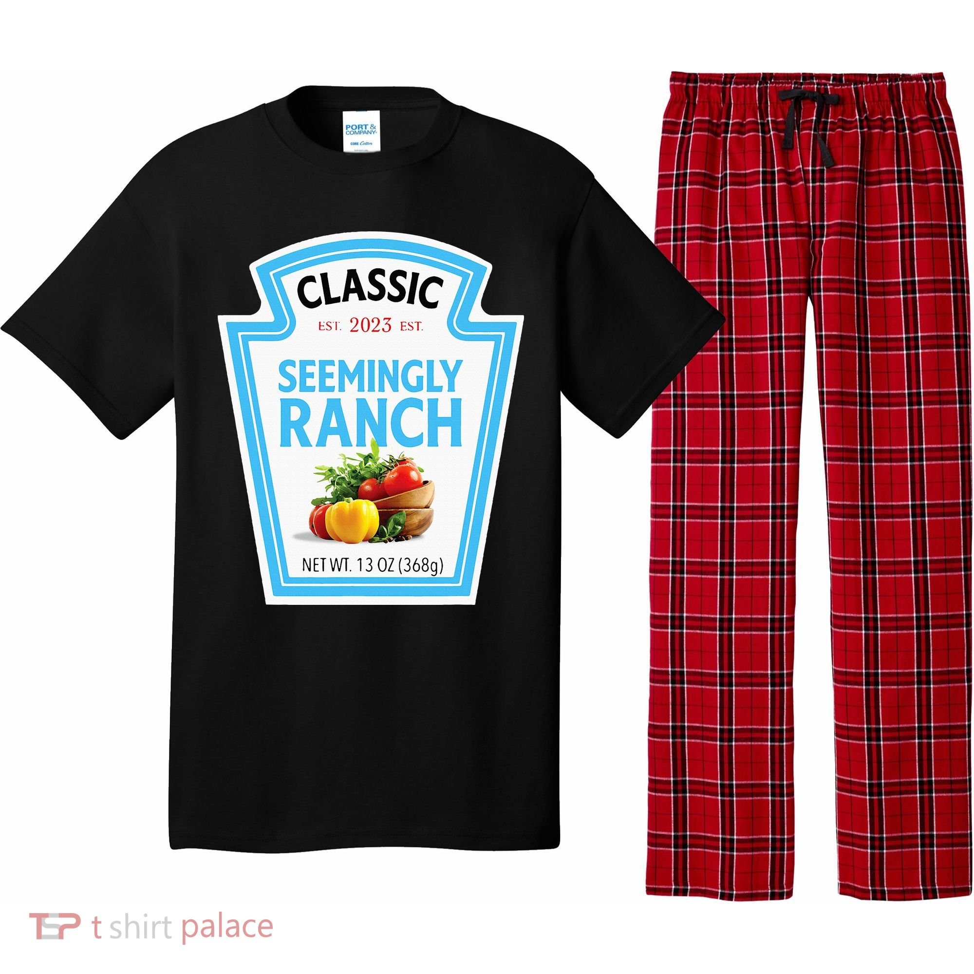 Seemingly Ranch Sauce Dressing Halloween Costume Matching Pajama Set