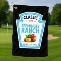 Seemingly Ranch Sauce Dressing Halloween Costume Matching Golf Towel thumb 1