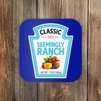 Seemingly Ranch Sauce Dressing Halloween Costume Matching Coaster thumb 0
