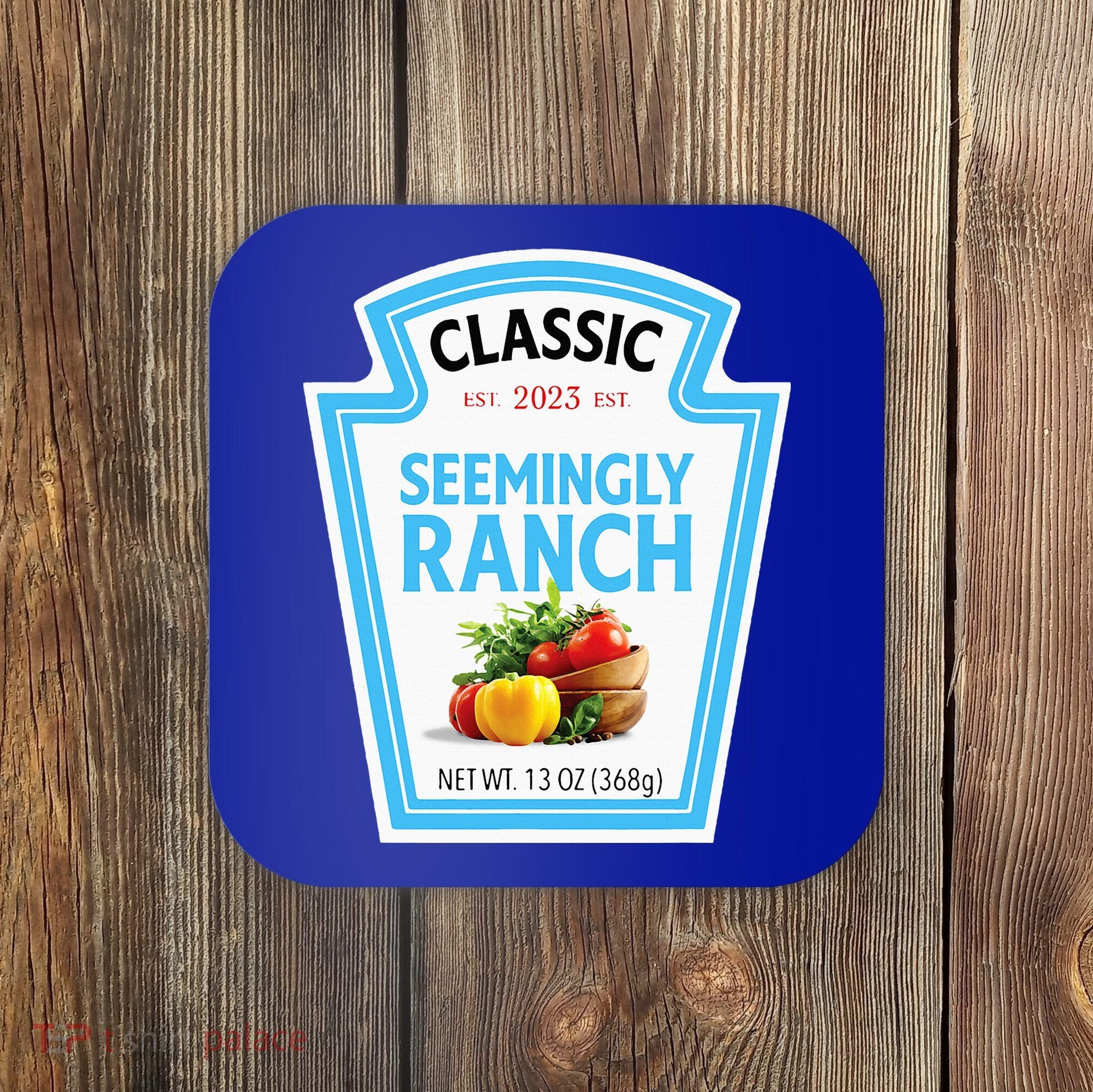 Seemingly Ranch Sauce Dressing Halloween Costume Matching Coaster