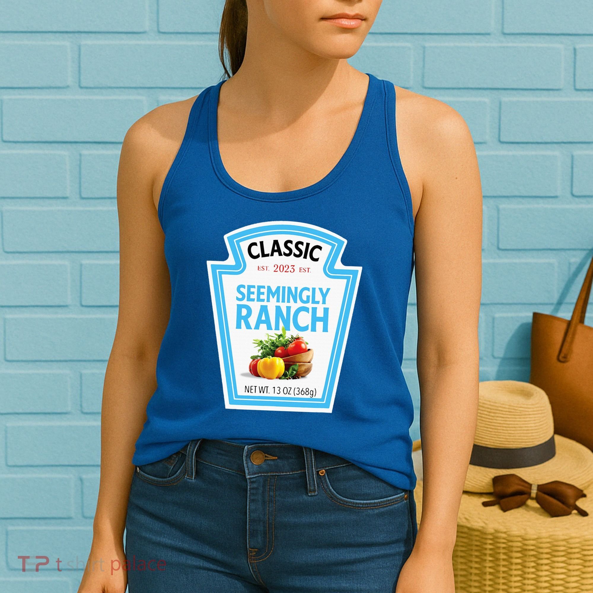 Seemingly Ranch Sauce Dressing Halloween Costume Matching Women's Tank Top
