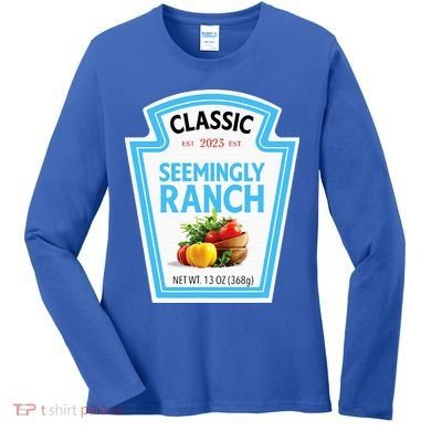 Seemingly Ranch Sauce Dressing Halloween Costume Matching Women's Long Sleeve Shirt