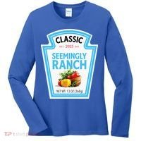 Seemingly Ranch Sauce Dressing Halloween Costume Matching Women's Long Sleeve Shirt thumb 0
