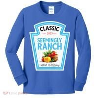 Seemingly Ranch Sauce Dressing Halloween Costume Matching Kids Long Sleeve Shirt thumb 0