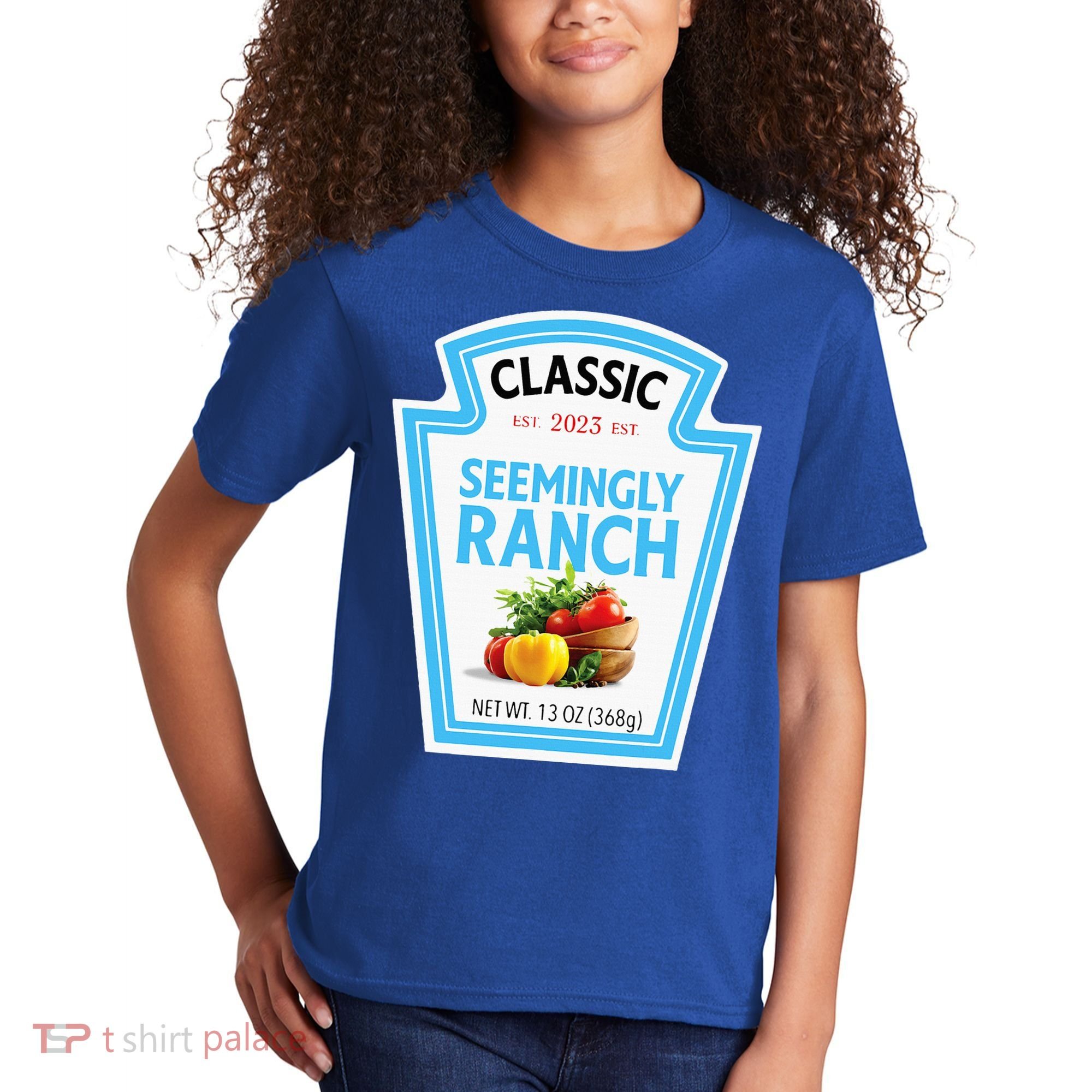 Seemingly Ranch Sauce Dressing Halloween Costume Matching Kids T-Shirt