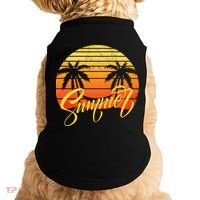 Summer Retro Sunset Tropical Doggie Tank thumb 0