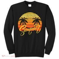 Summer Retro Sunset Tropical Sweatshirt thumb 0
