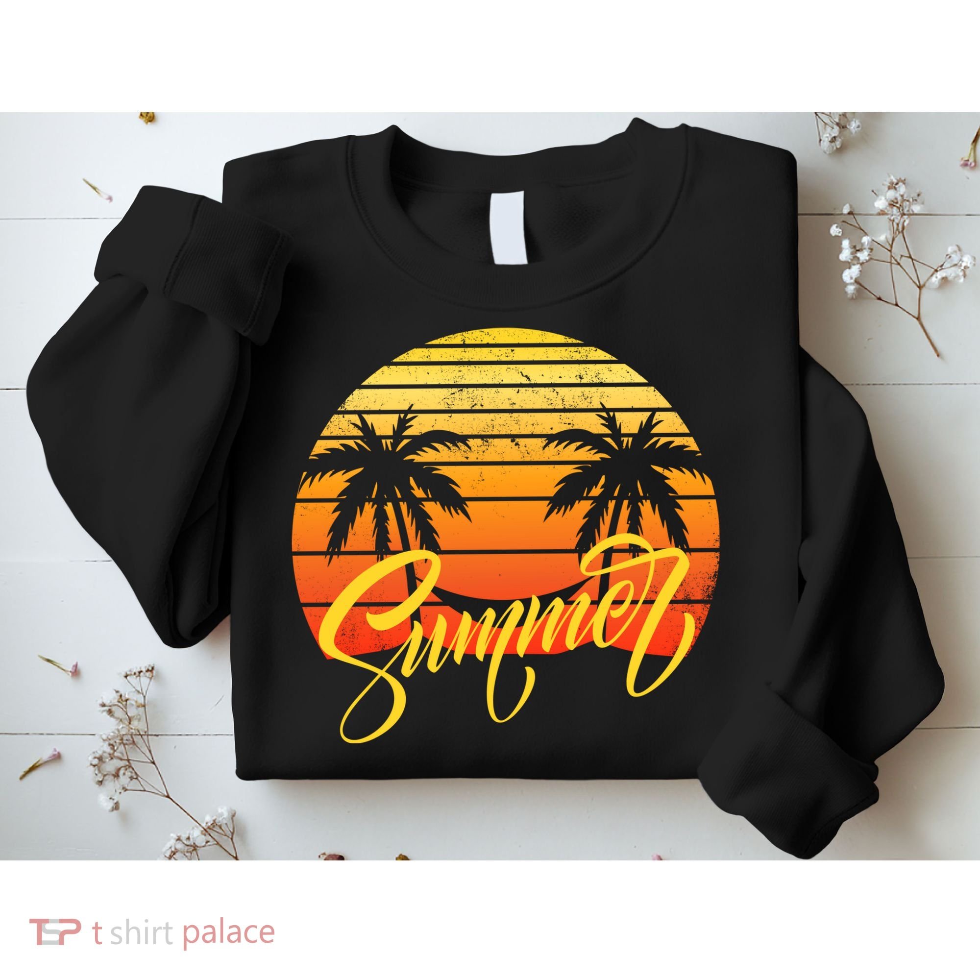 Summer Retro Sunset Tropical Sweatshirt