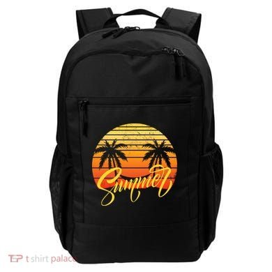 Summer Retro Sunset Tropical Backpack