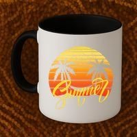 Summer Retro Sunset Tropical Coffee Mug thumb 2