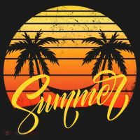 Summer Retro Sunset Tropical Pajama Set thumb 2