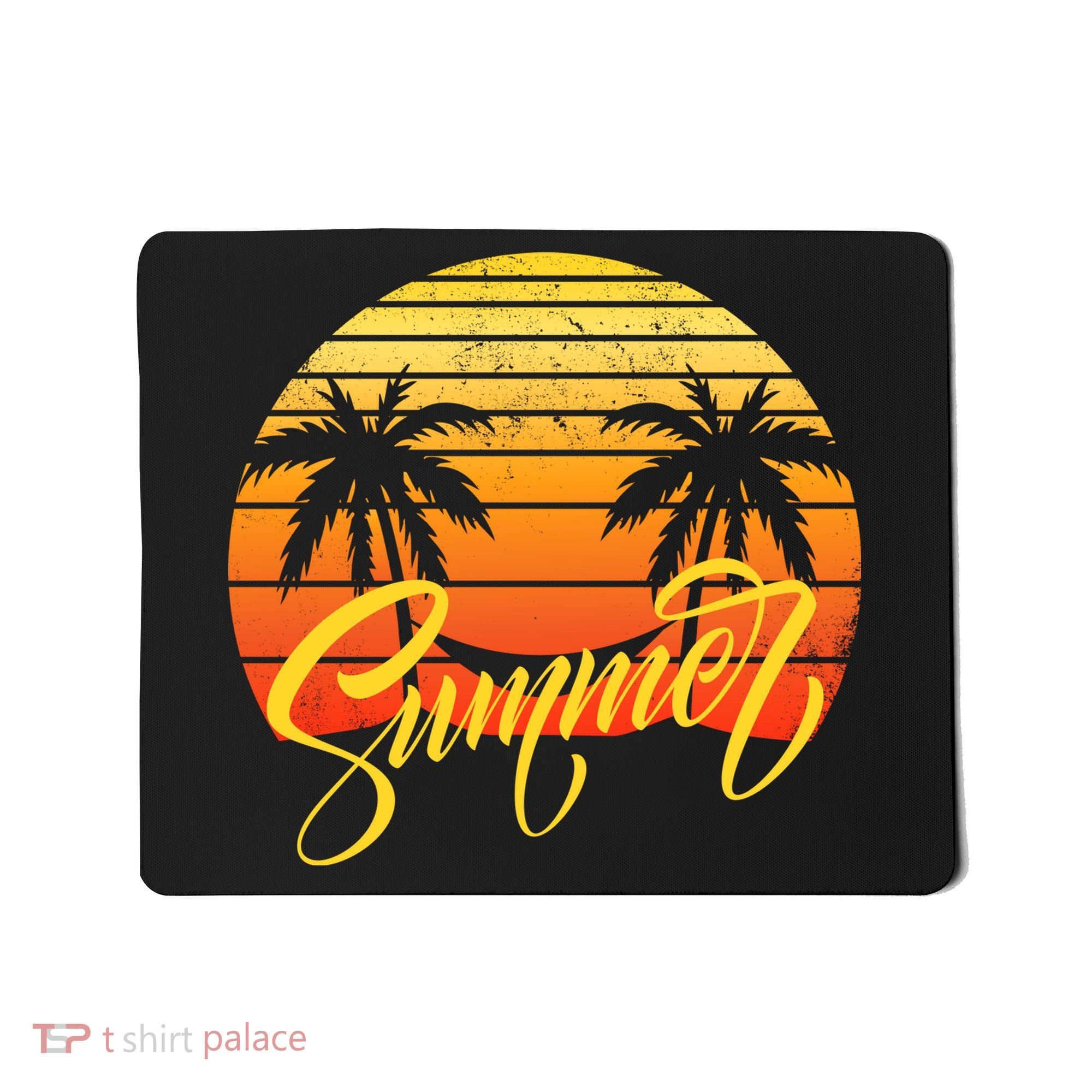 Summer Retro Sunset Tropical Mousepad