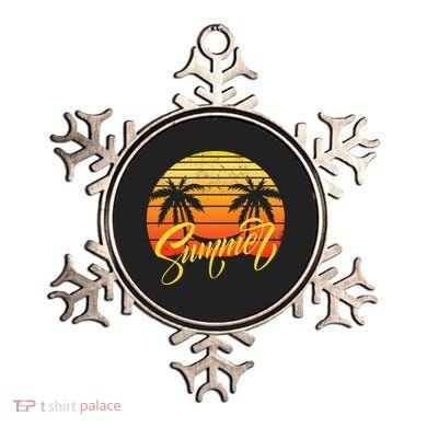 Summer Retro Sunset Tropical Ornament