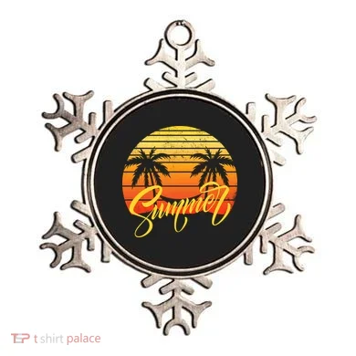 Summer Retro Sunset Tropical Ornament