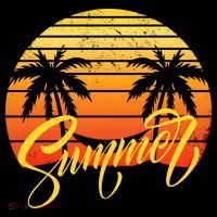 Summer Retro Sunset Tropical Women's Tank Top thumb 5