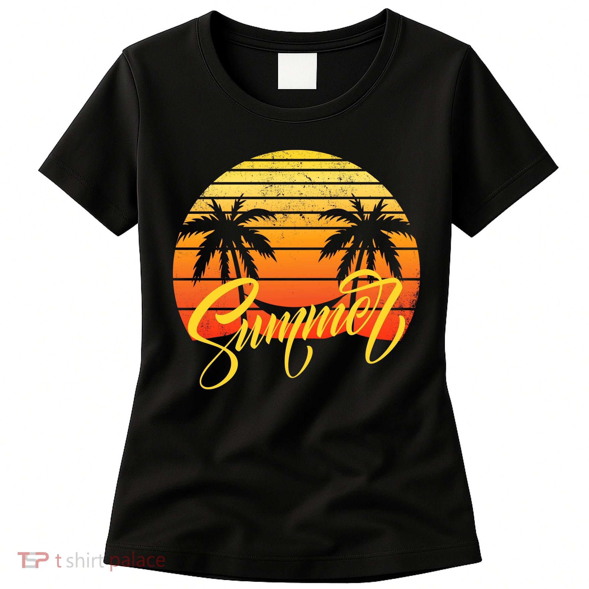 Summer Retro Sunset Tropical Women's T-Shirt