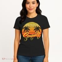 Summer Retro Sunset Tropical Women's T-Shirt thumb 4