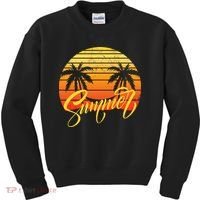 Summer Retro Sunset Tropical Kids Sweatshirt thumb 0
