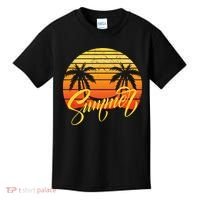 Summer Retro Sunset Tropical Kids T-Shirt thumb 0