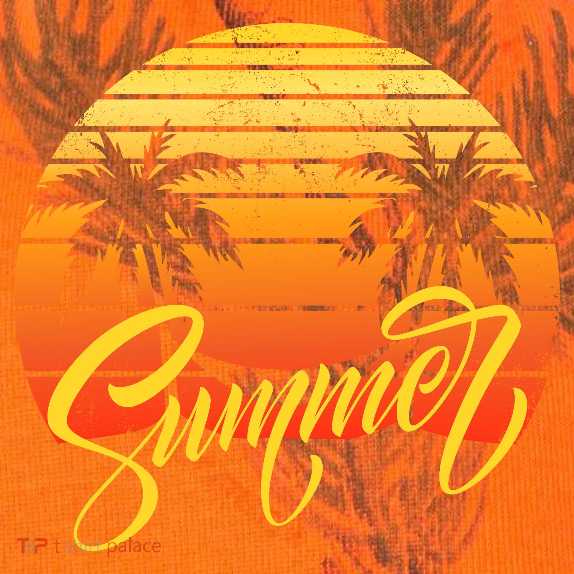 Summer Retro Sunset Tropical Kati Licensed 12" Camo Cuffed Beanie
