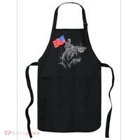 Skeleton Ride Shark 4th Of July Apron thumb 0