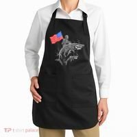 Skeleton Ride Shark 4th Of July Apron thumb 2