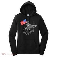 Skeleton Ride Shark 4th Of July Women's Hoodie thumb 0