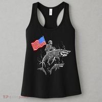 Skeleton Ride Shark 4th Of July Women's Tank Top thumb 3