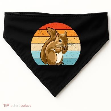 Squirrel Retro Squirrel Squirrel Lover USA-Made Doggie Bandana