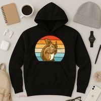 Squirrel Retro Squirrel Squirrel Lover Hoodie thumb 3