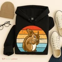 Squirrel Retro Squirrel Squirrel Lover Hoodie thumb 4