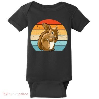 Squirrel Retro Squirrel Squirrel Lover Baby Bodysuit