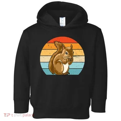 Squirrel Retro Squirrel Squirrel Lover Toddler Hoodie