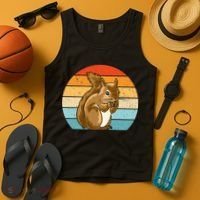 Squirrel Retro Squirrel Squirrel Lover Tank Top thumb 4