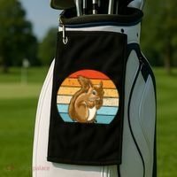 Squirrel Retro Squirrel Squirrel Lover Golf Towel thumb 2