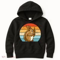 Squirrel Retro Squirrel Squirrel Lover Kids Hoodie thumb 0