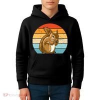 Squirrel Retro Squirrel Squirrel Lover Kids Hoodie thumb 4