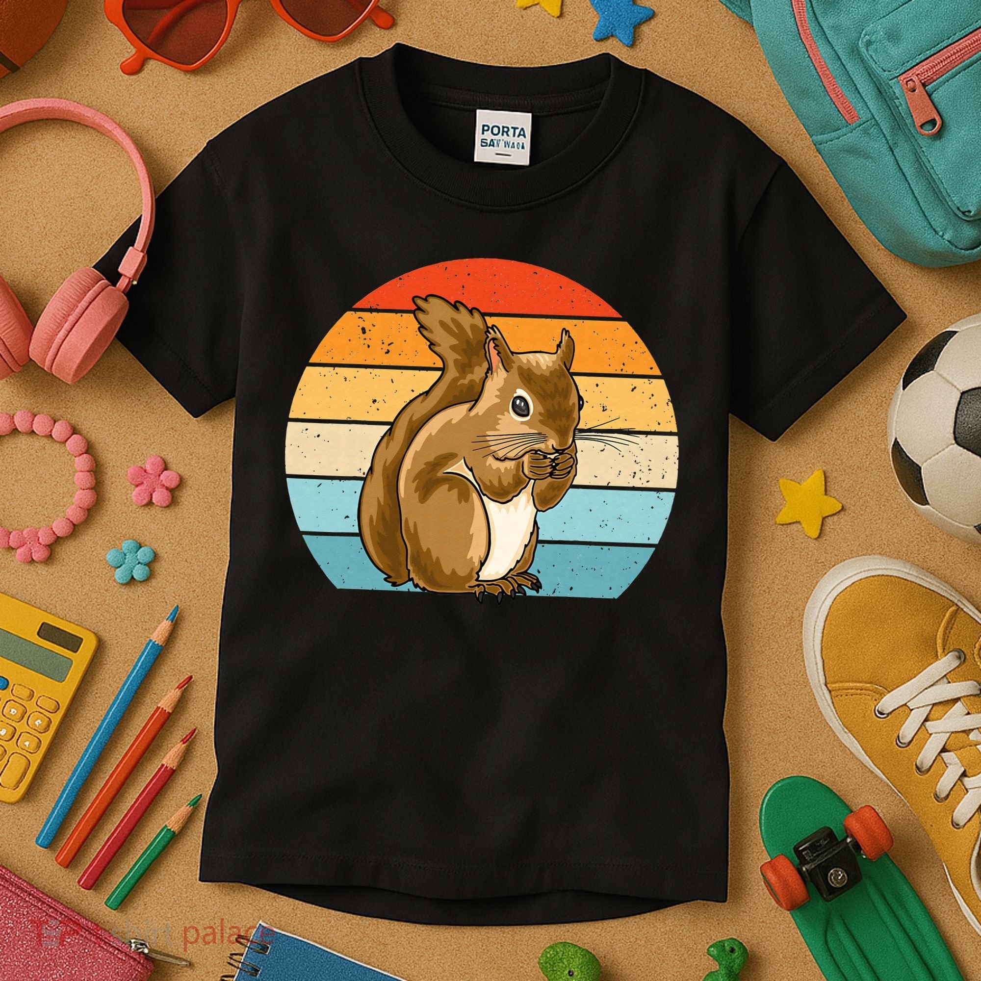 Squirrel Retro Squirrel Squirrel Lover Kids T-Shirt