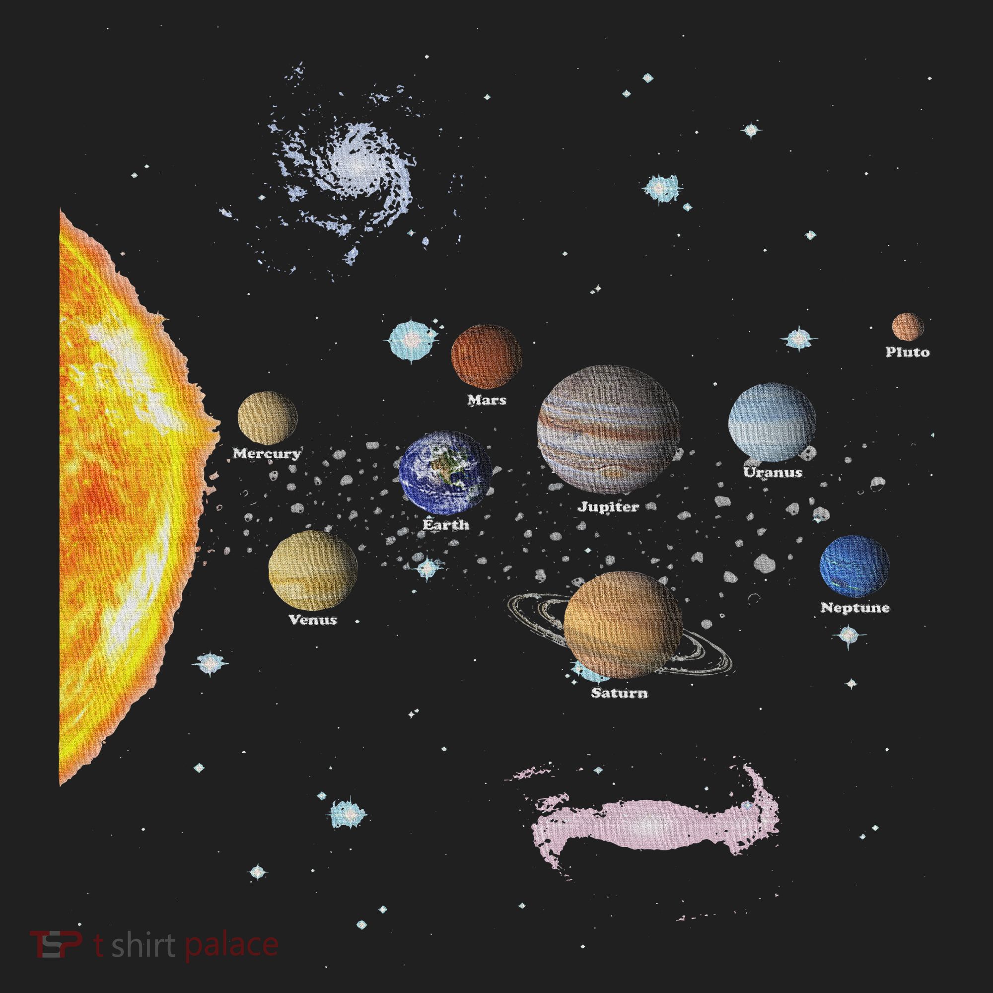 Stem Realistic Space Solar System Women's Sweatshirt