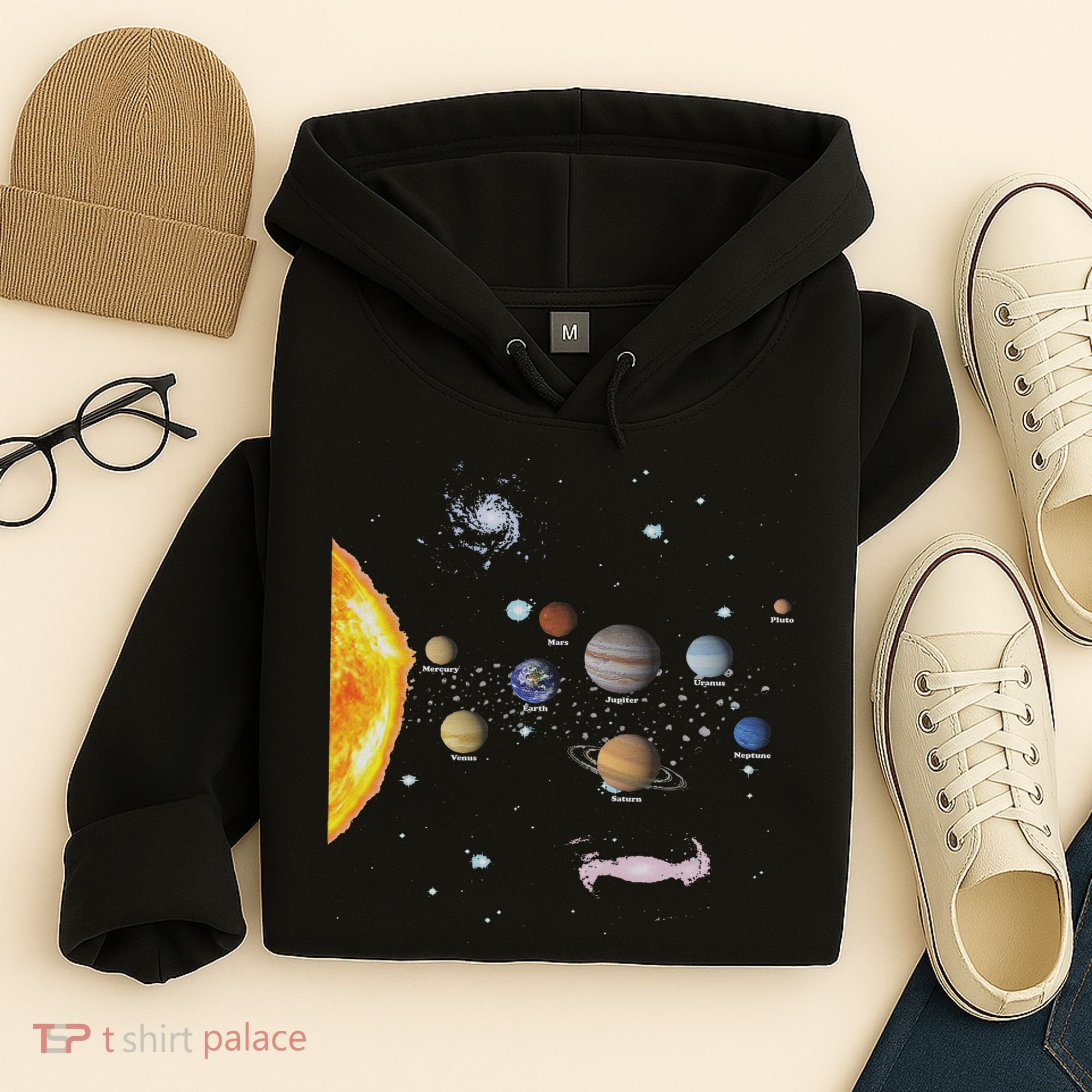 Stem Realistic Space Solar System Hoodie