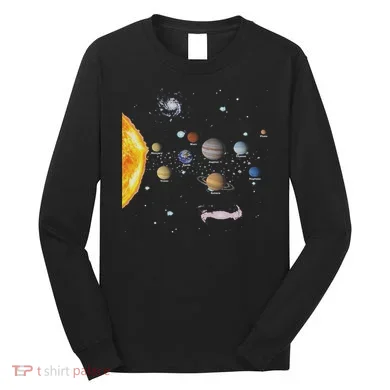 Stem Realistic Space Solar System Long Sleeve Shirt