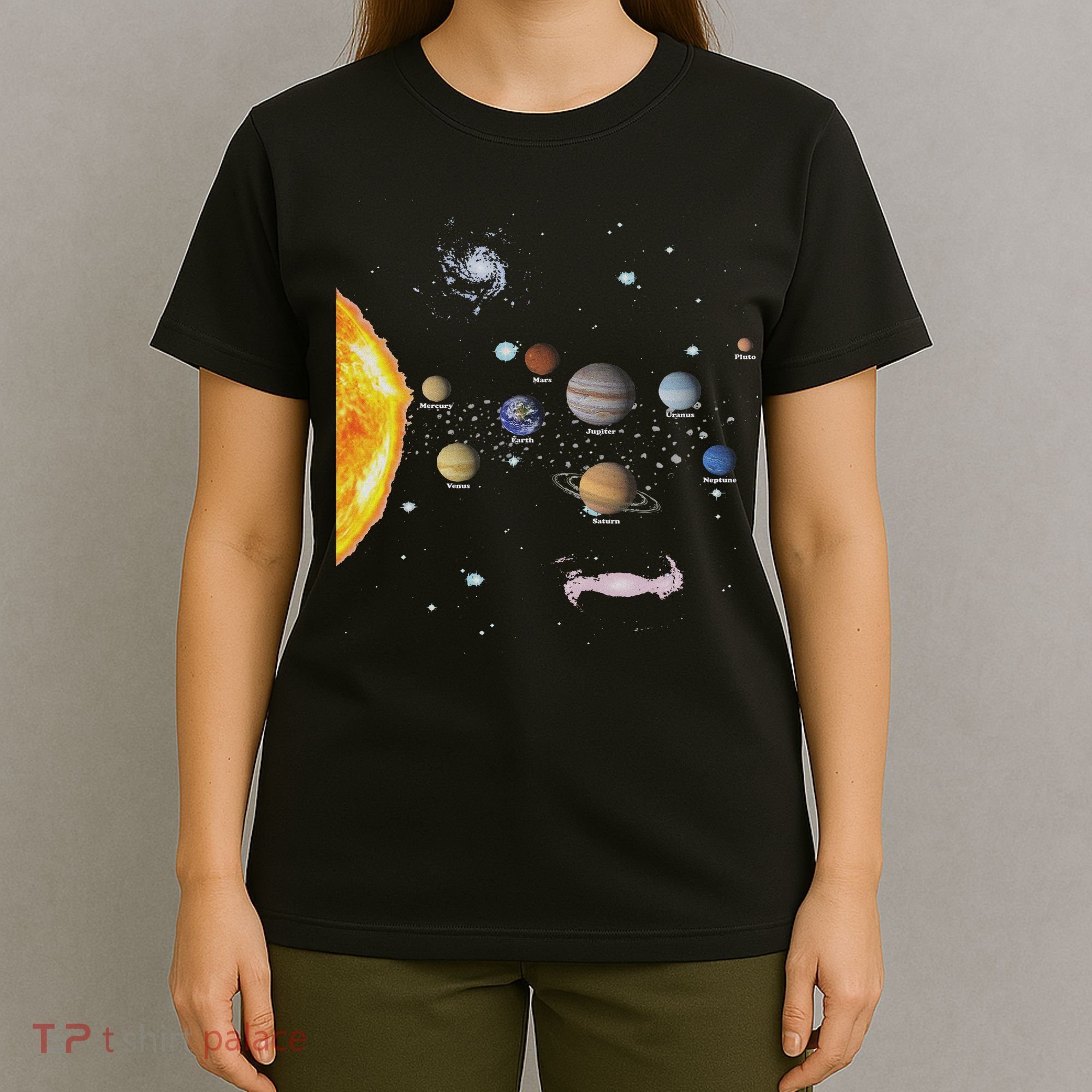 Stem Realistic Space Solar System T-Shirt