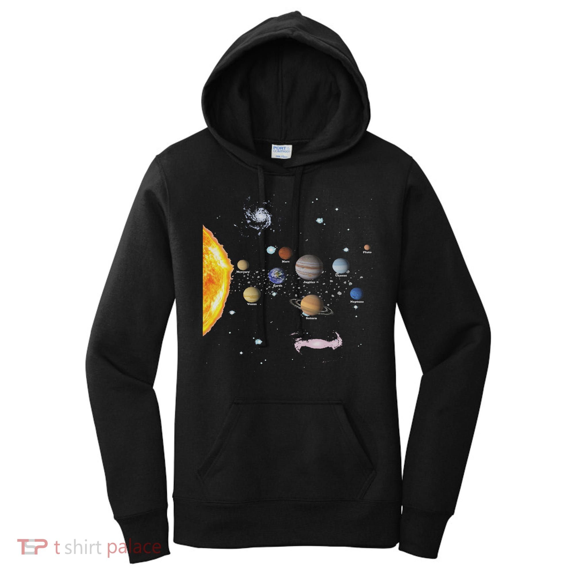 Stem Realistic Space Solar System Women's Hoodie