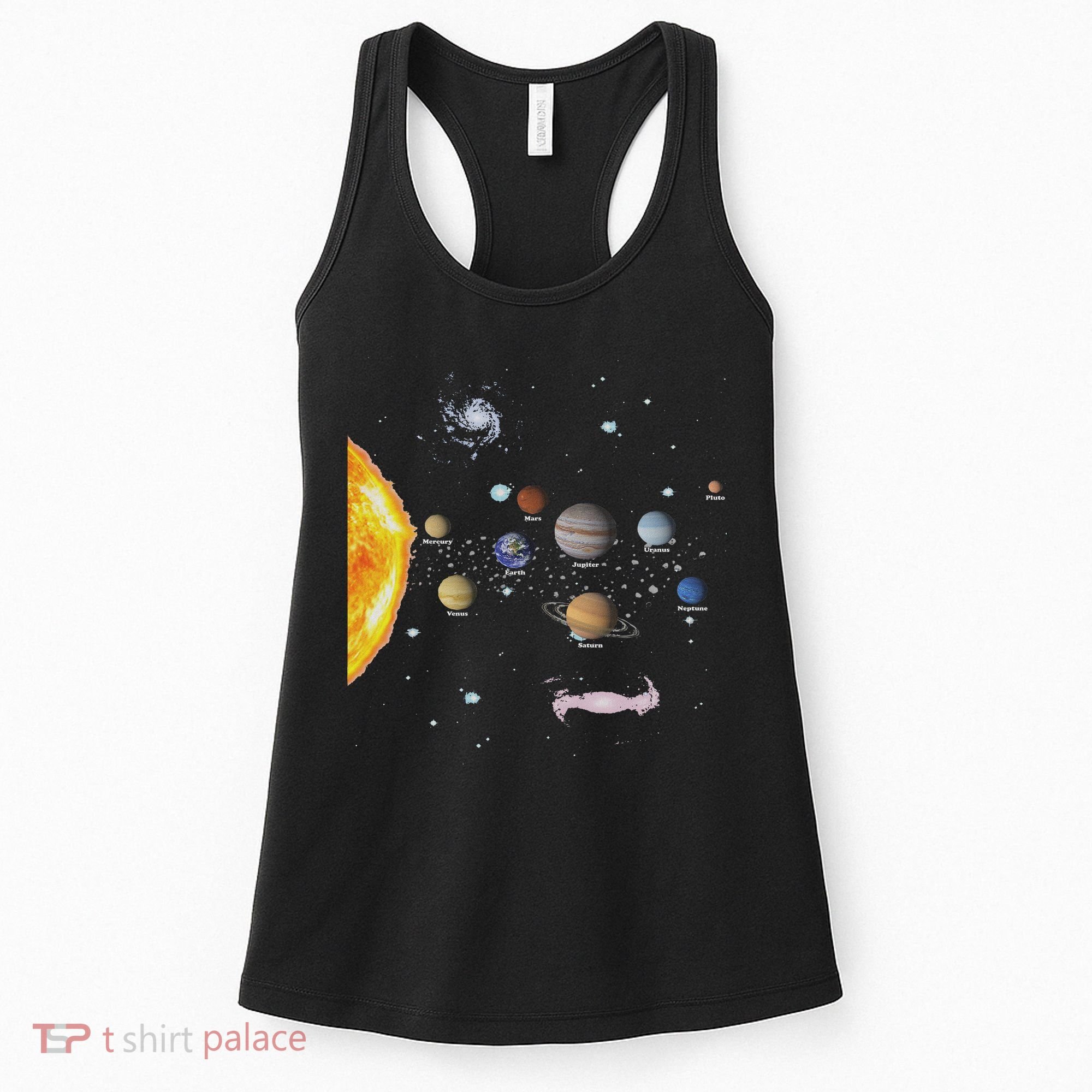 Stem Realistic Space Solar System Women's Tank Top