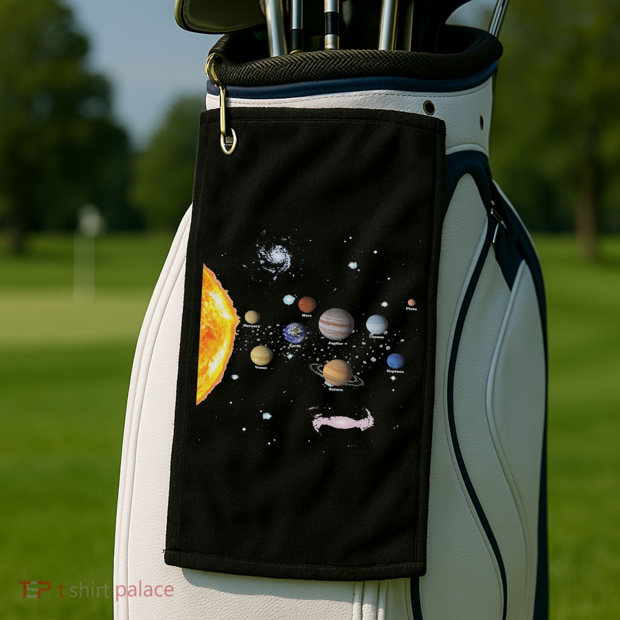 Stem Realistic Space Solar System Golf Towel