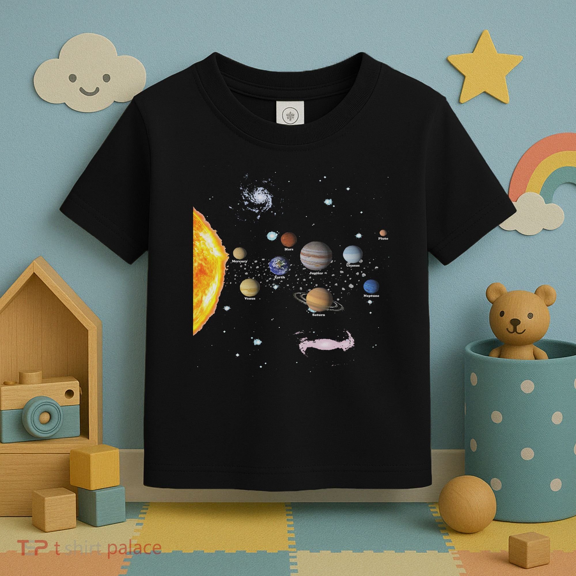 Stem Realistic Space Solar System Toddler T-Shirt